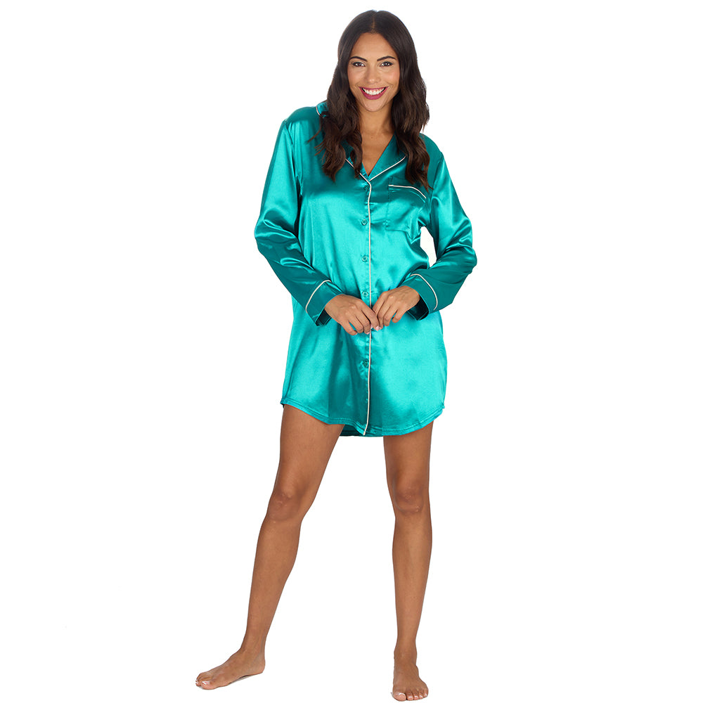 Ladies satin nightshirts sale