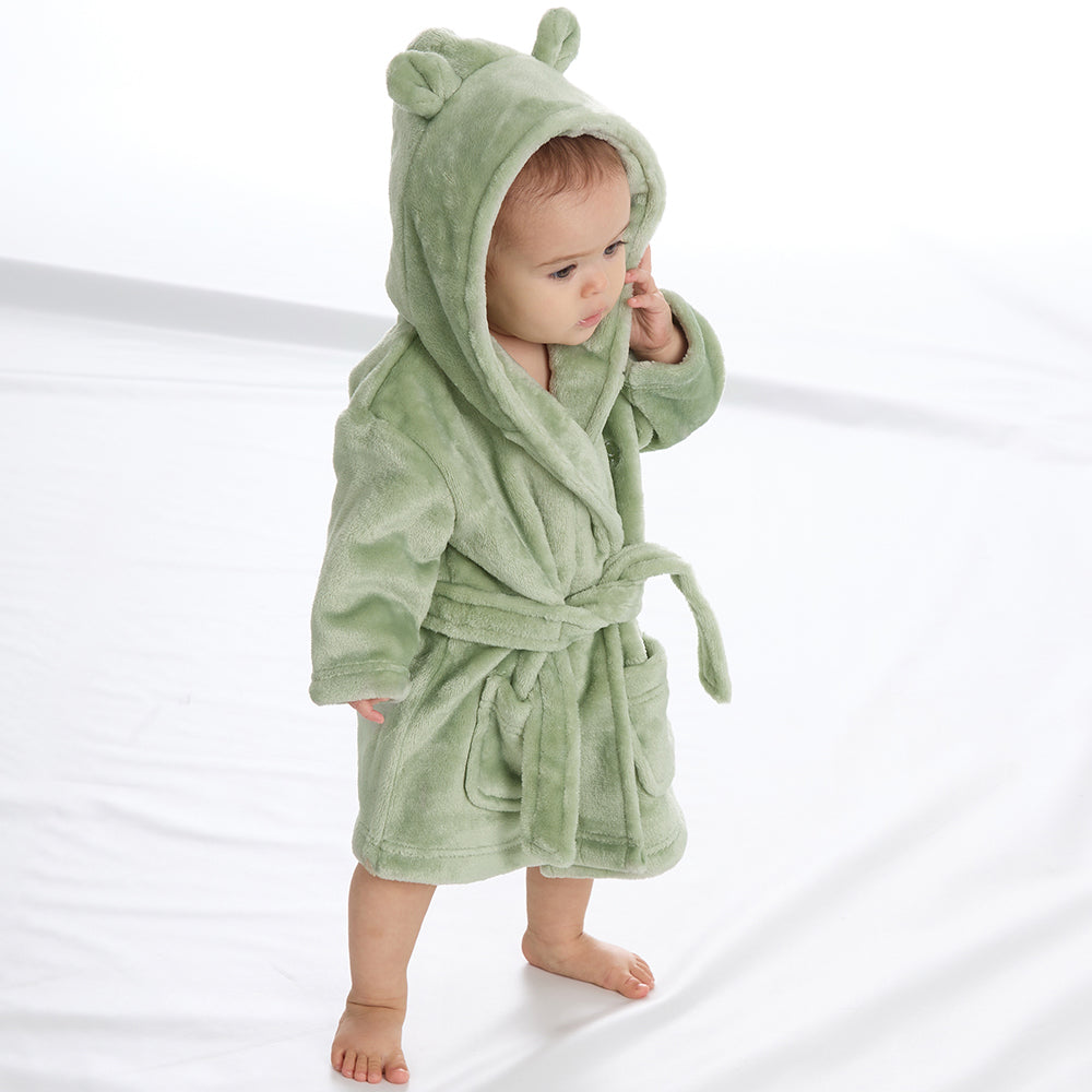 Baby Sage Bear Ears Dressing Gown