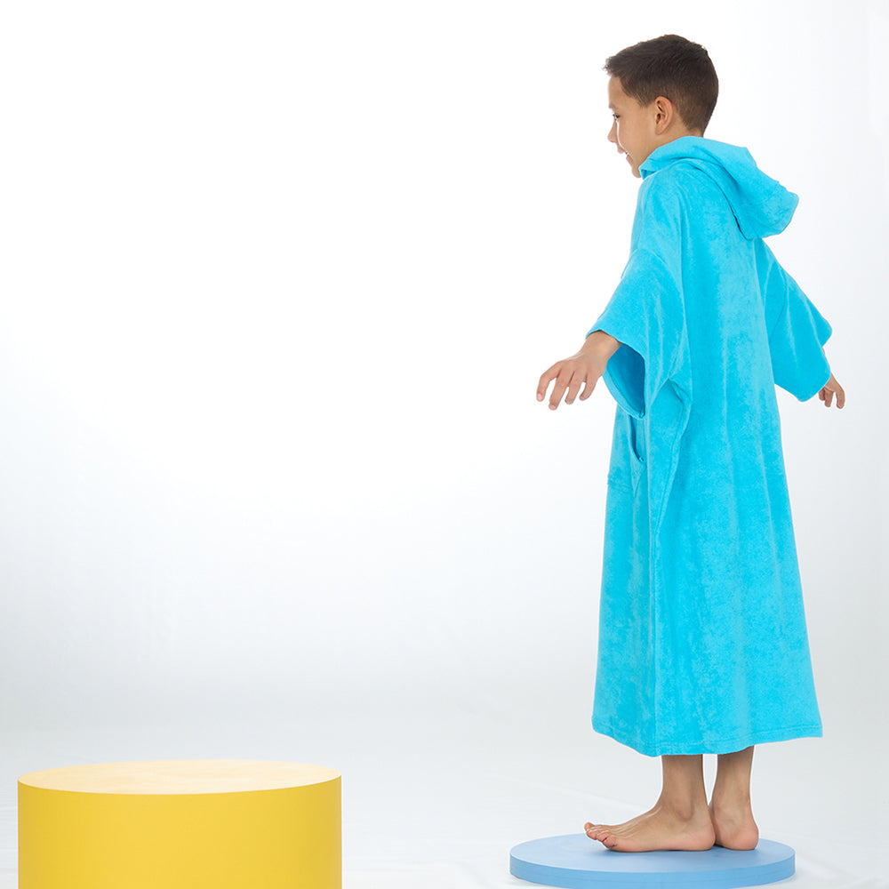 Kids Aqua Towel Poncho