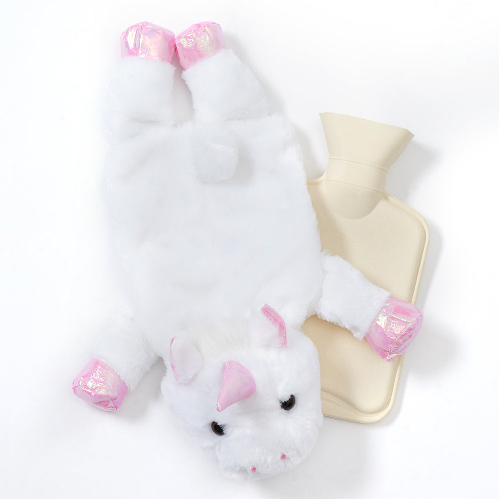 Unicorn 1L White Hot Water Bottle