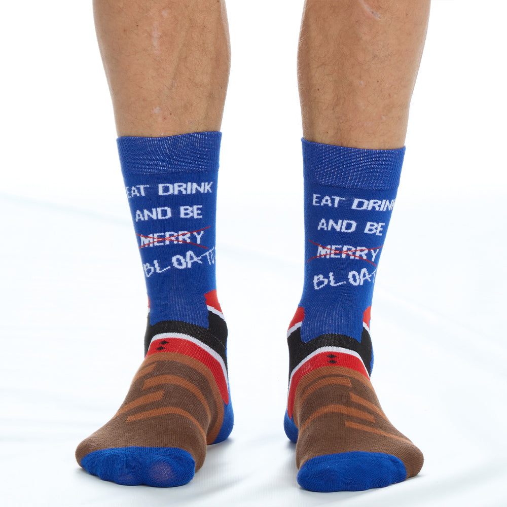 Mens Christmas Merry Bloated Cotton Socks