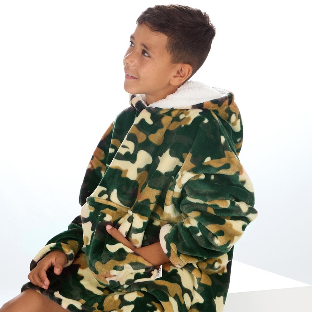 Boys Camouflage Blanket Hoodie