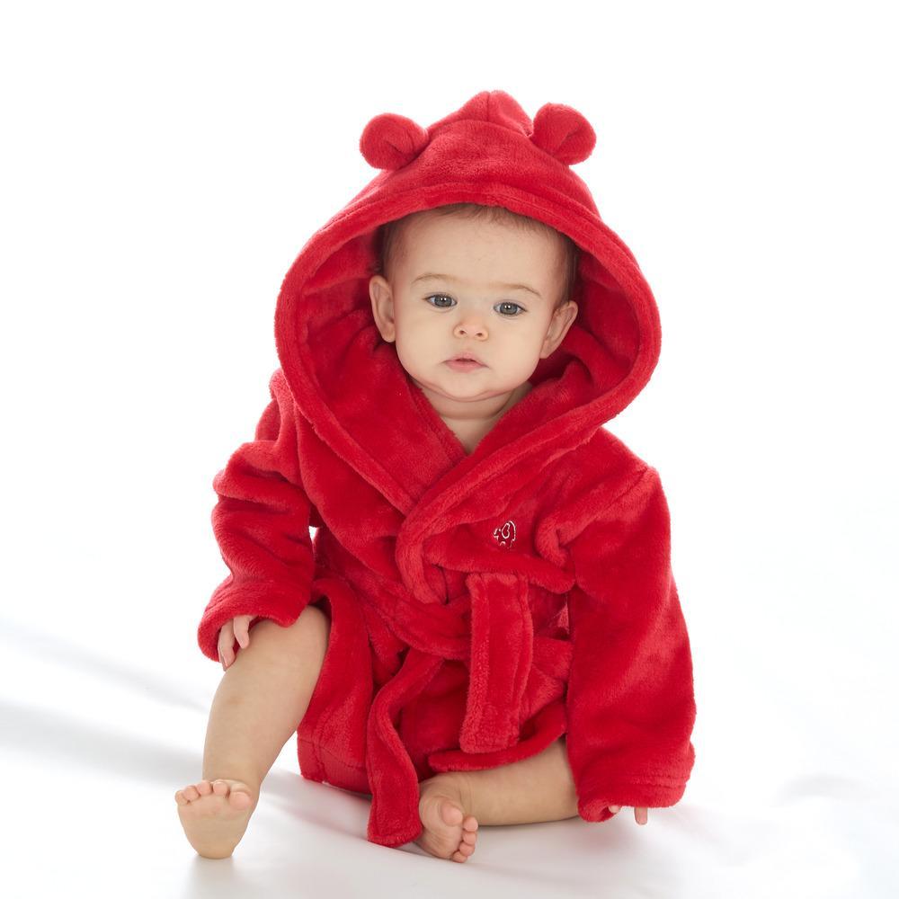 Baby Christmas Red Bear Ears Dressing Gown