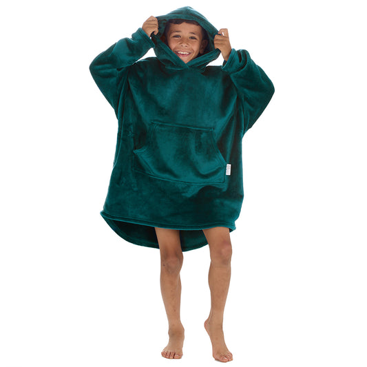 Boys Shimmer Teal Blanket Hoodie