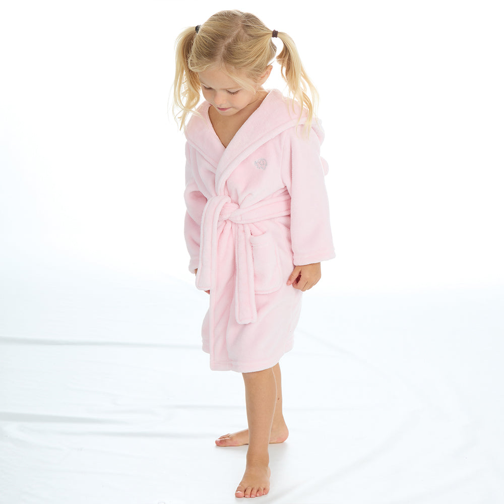 Infant Girls Pink Bear Ears Dressing Gown