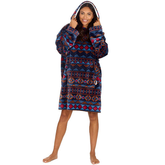 Ladies Aztec Blanket Hoodie