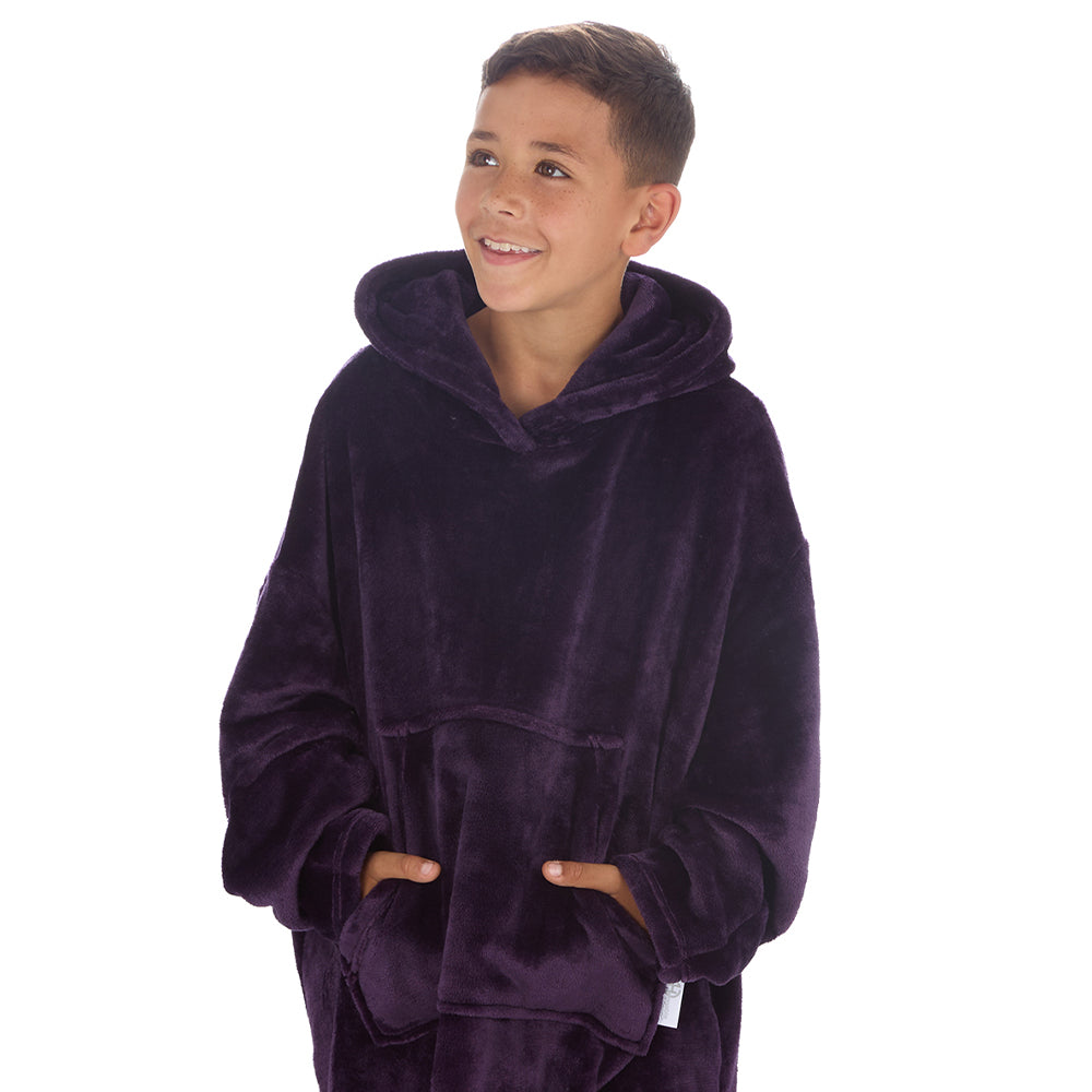 Boys Shimmer Plum Blanket Hoodie