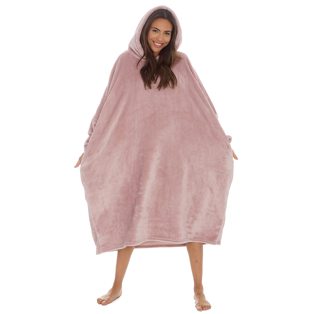 Ladies Champagne Longline Hooded Blanket