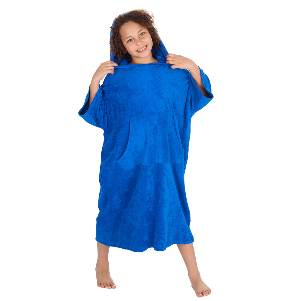 Kids Blue Towel Poncho