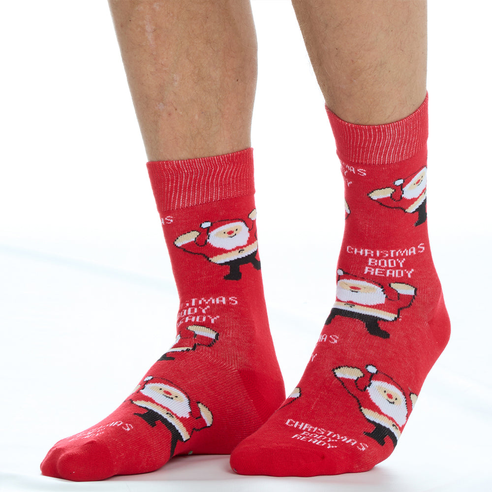 Mens Christmas Funny Santa Claus Cotton Socks