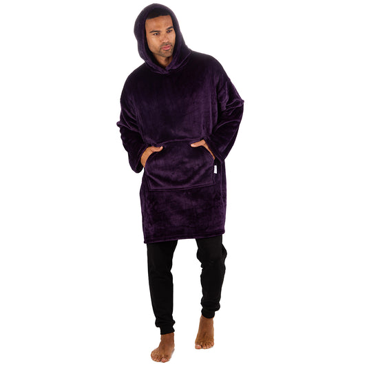 Mens Shimmer Plum Blanket Hoodie