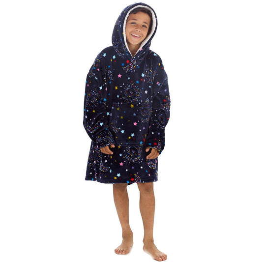 Boys Galaxy Navy Blanket Hoodie