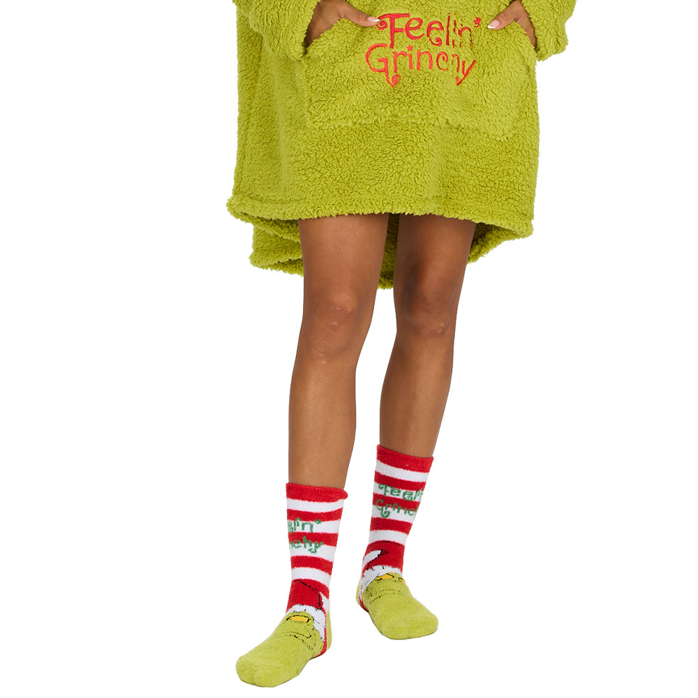 Ladies Santa Grinch Fluffy Socks