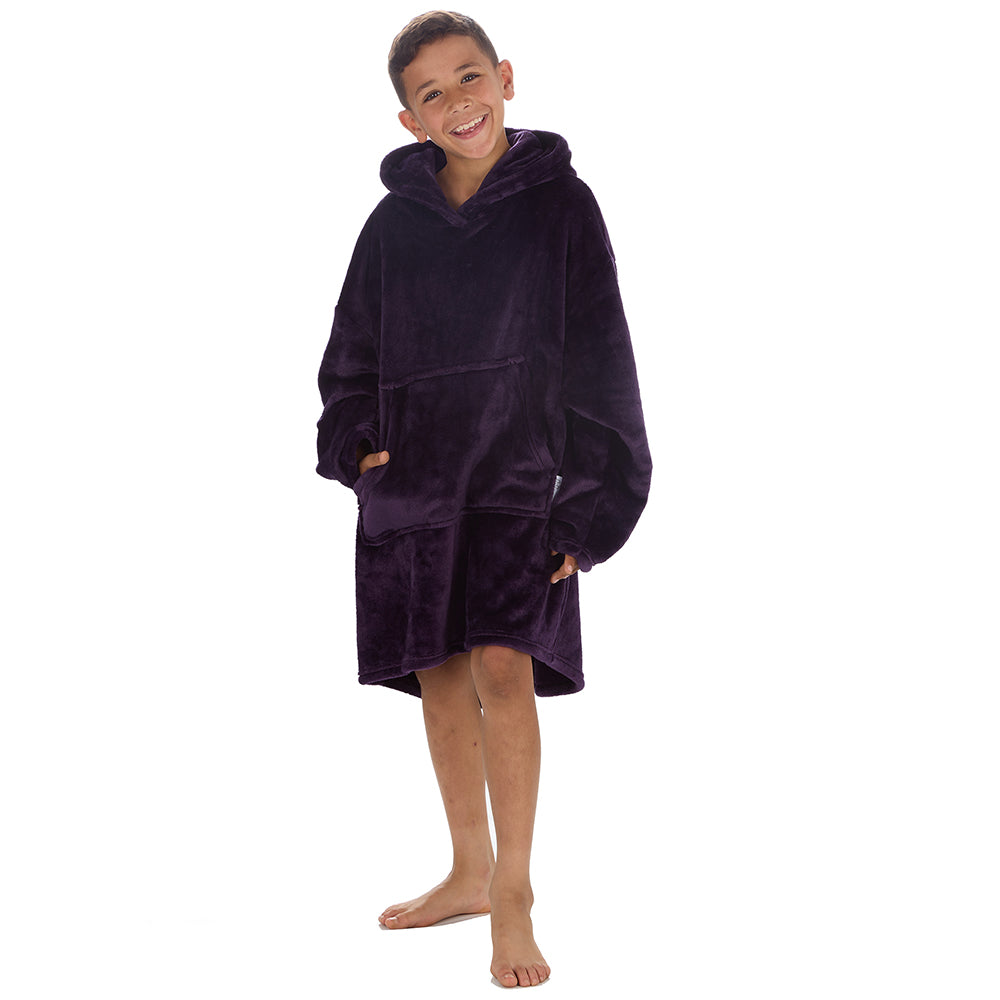 Boys Shimmer Plum Blanket Hoodie