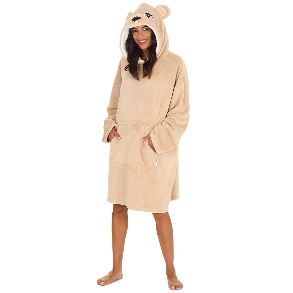 Ladies Teddy Bear Blanket Hoodie