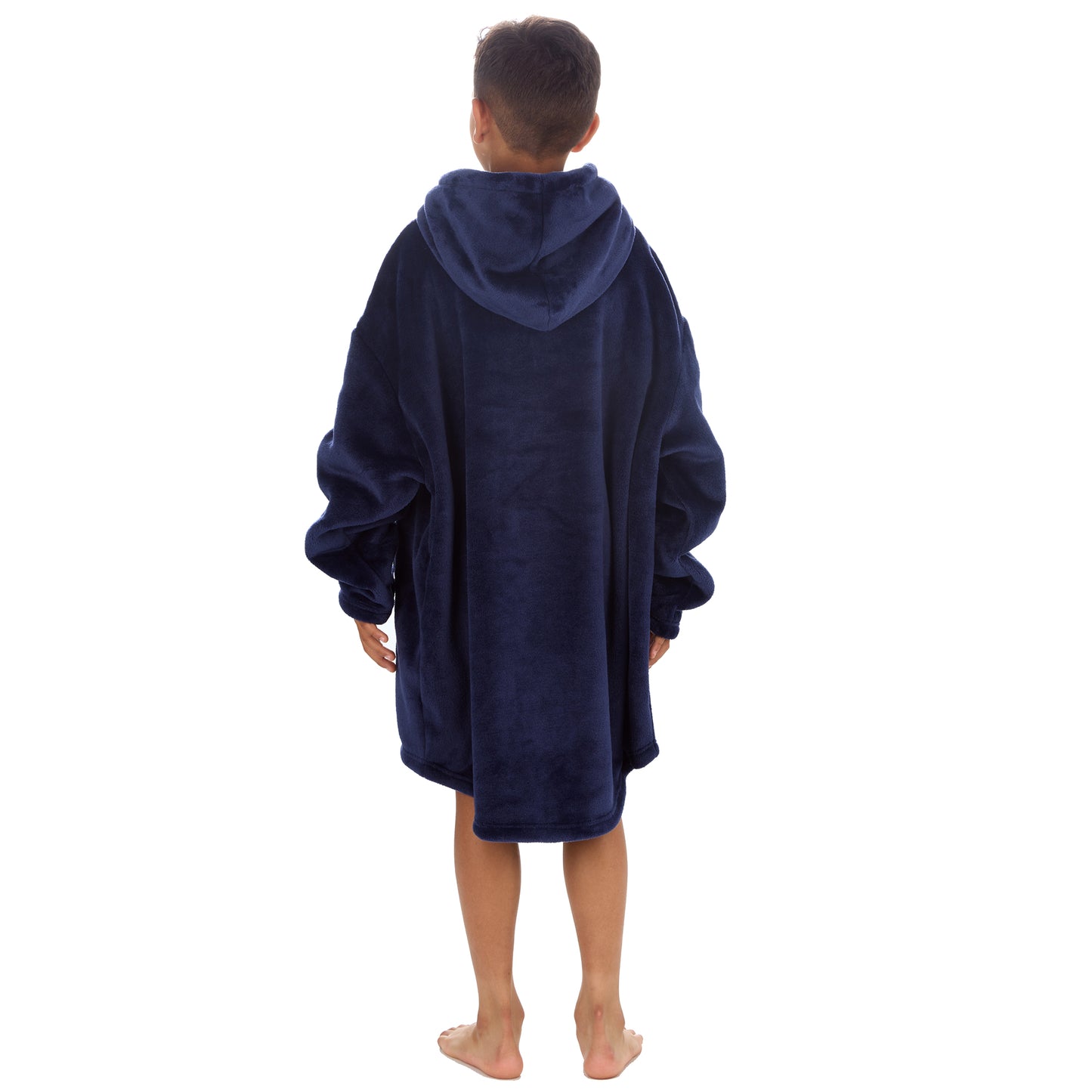 Boys Midnight Blue Plain Blanket Hoodie