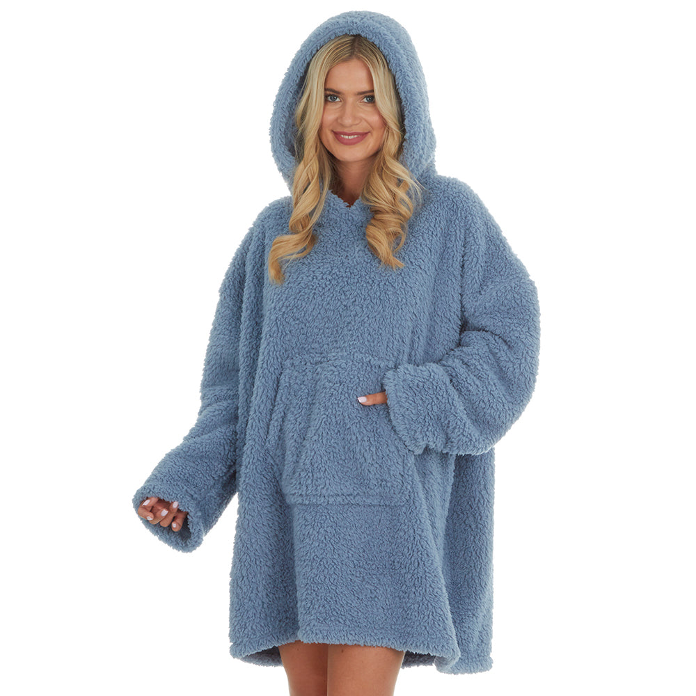 Oversized sherpa hoodie blanket online