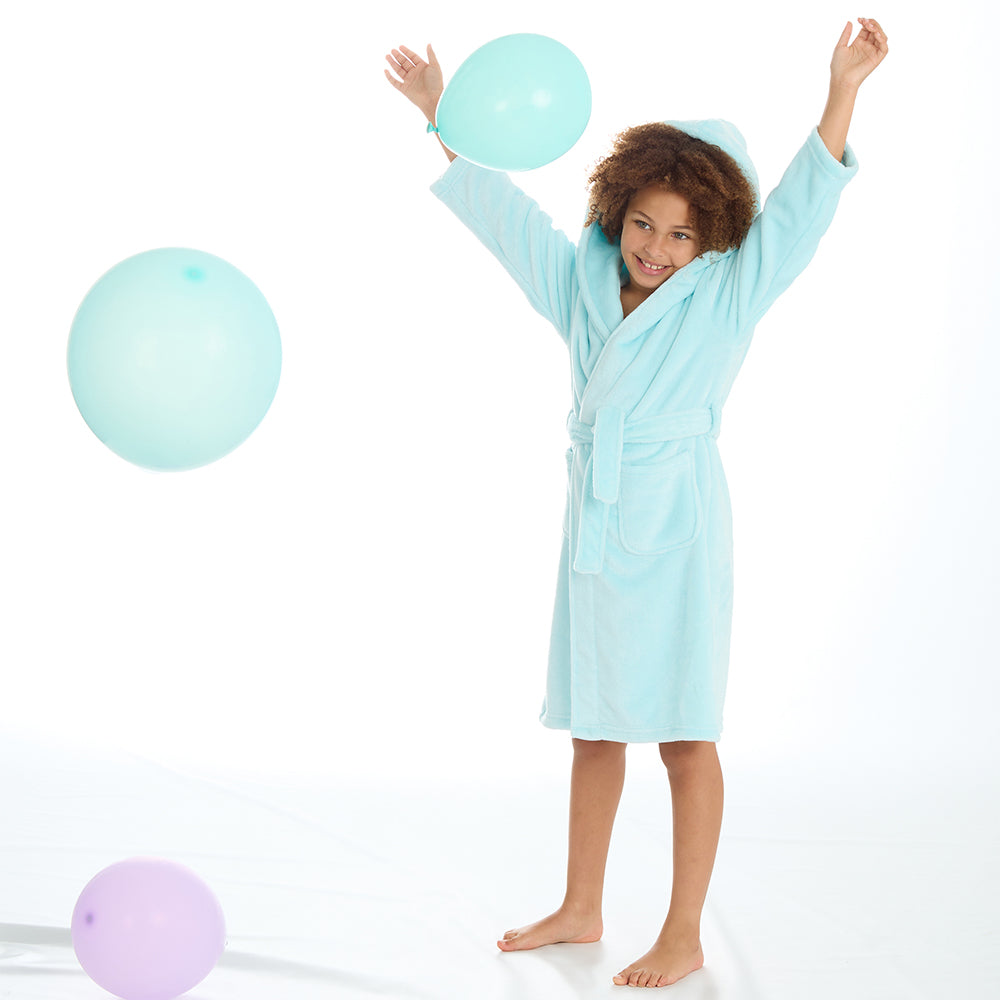 Kids Girls Plain Mint Dressing Gown