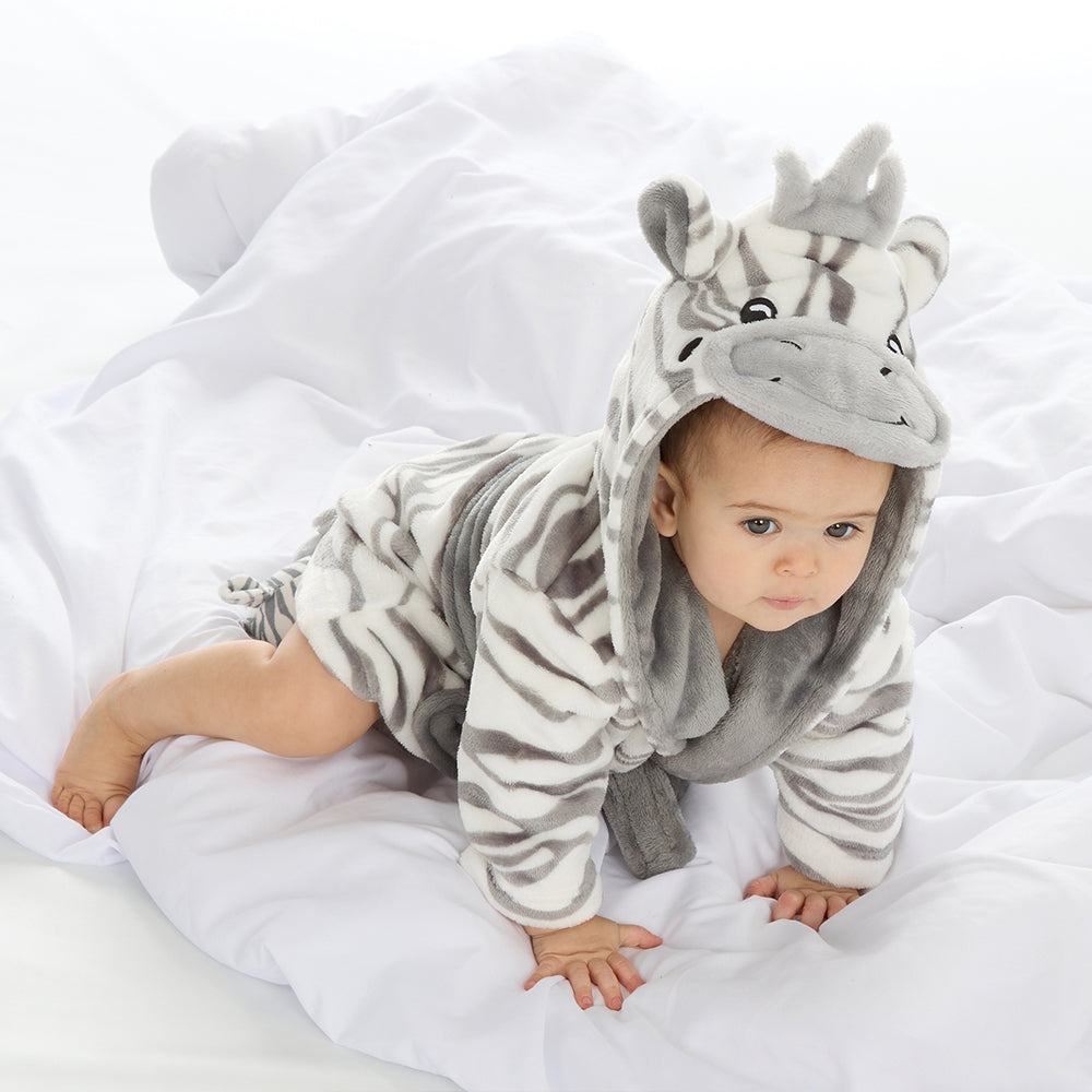 Baby Zebra Fleece Dressing Gown