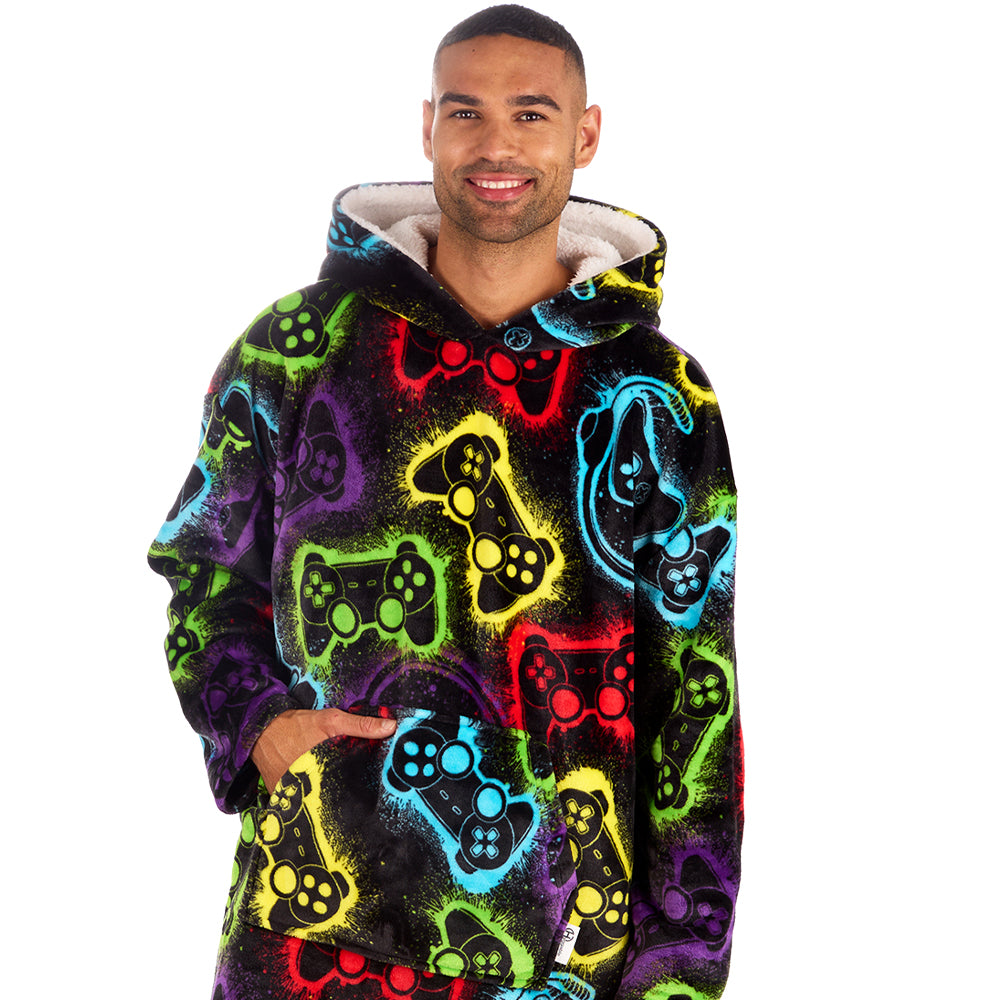 Mens Gaming Blanket Hoodie