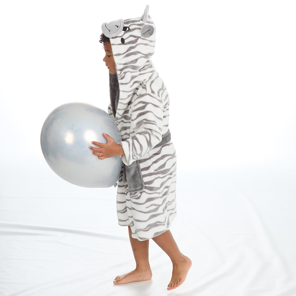 Infant Kids Zebra Fleece Dressing Gown