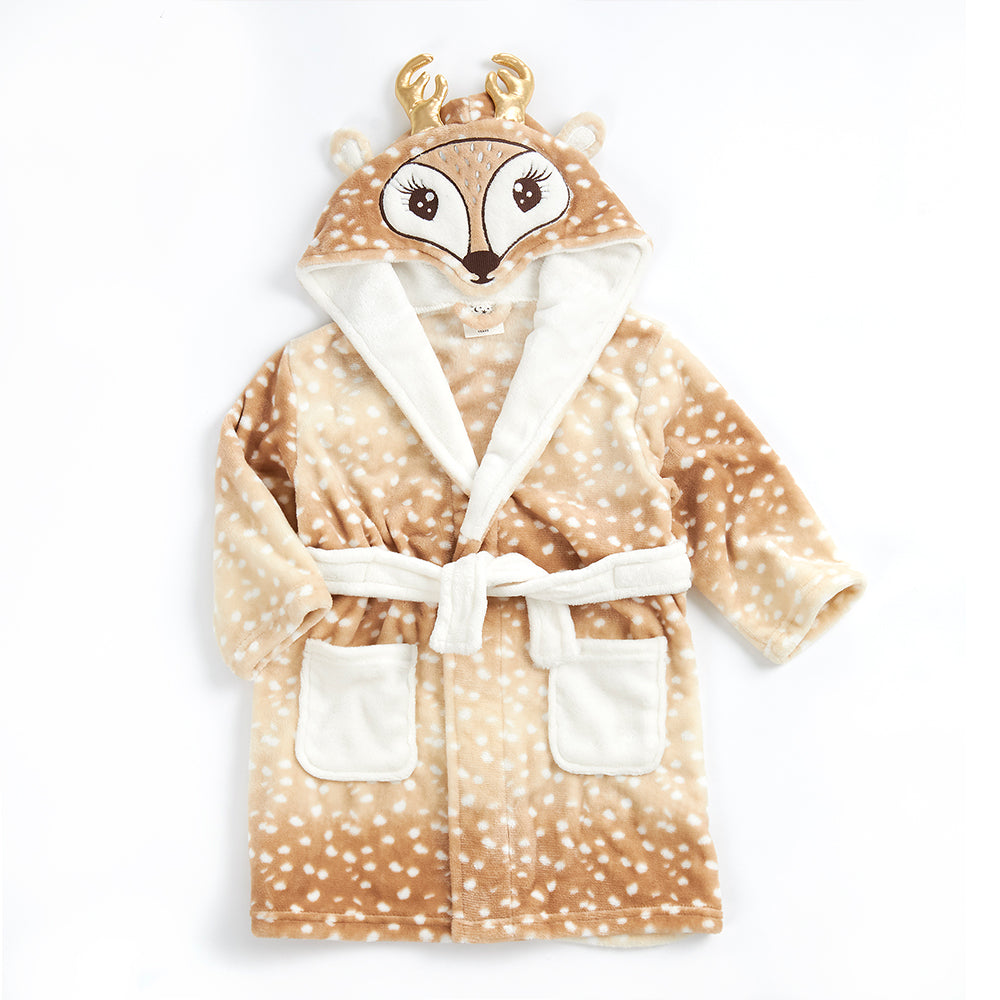 Girls Christmas Reindeer Dressing Gown