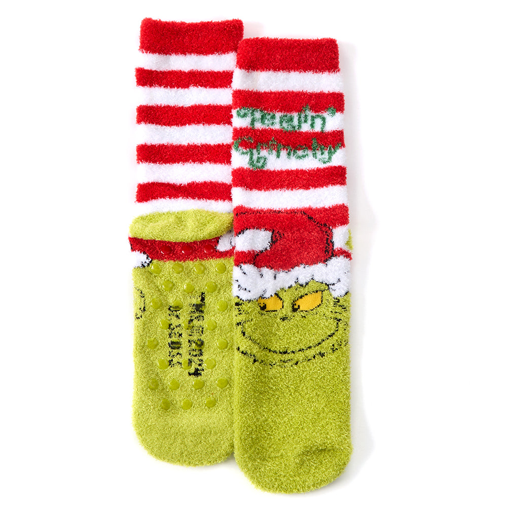 Ladies Santa Grinch Fluffy Socks