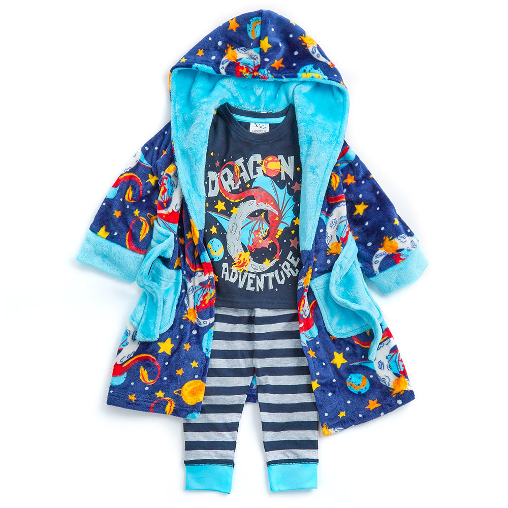 Kids Boys Dragon Dressing Gown