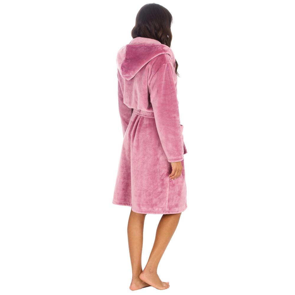 Ladies Shimmer Blush Pink Dressing Gown