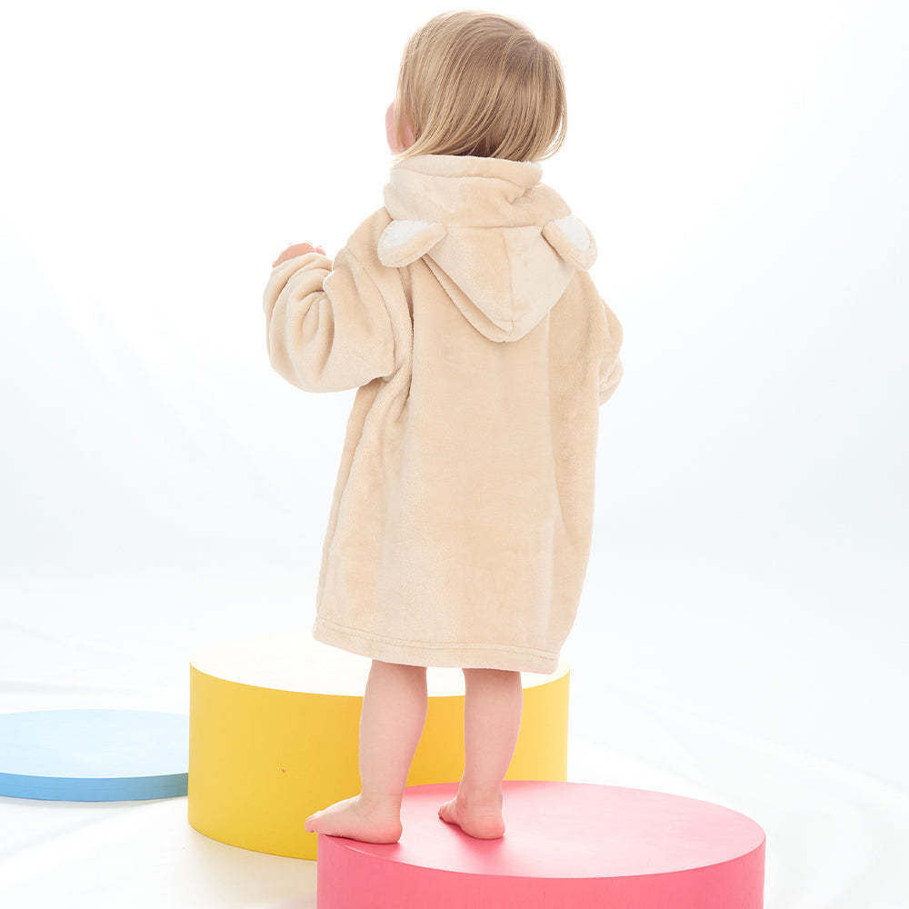 Toddler Kids Teddy Bear Mini Blanket Hoodie