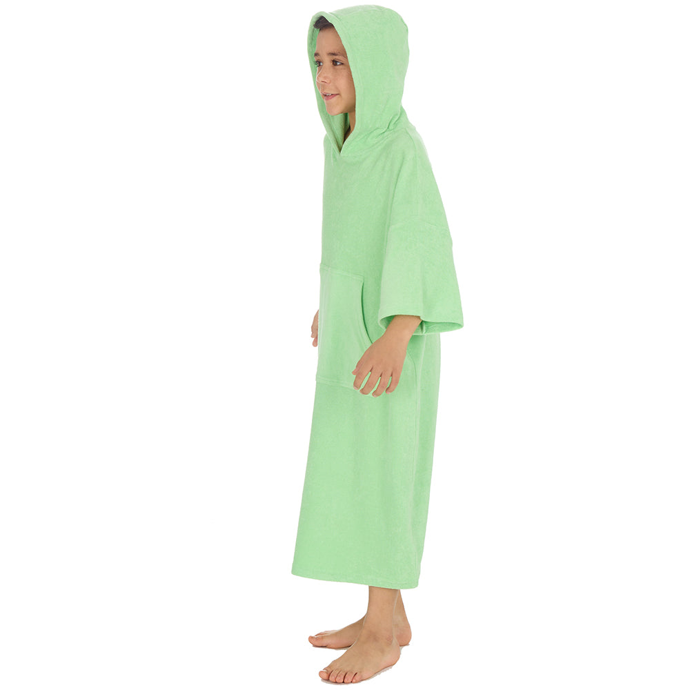 Kids Green Towel Poncho