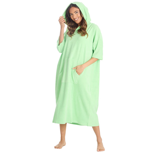 Ladies Green Towel Poncho 