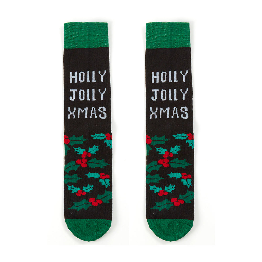 Mens Christmas Holy Jolly Xmas Cotton Socks