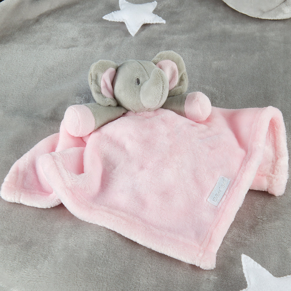 Baby Toddler Pink Elephant Comforter