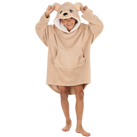 Boys Teddy Bear Blanket Hoodie