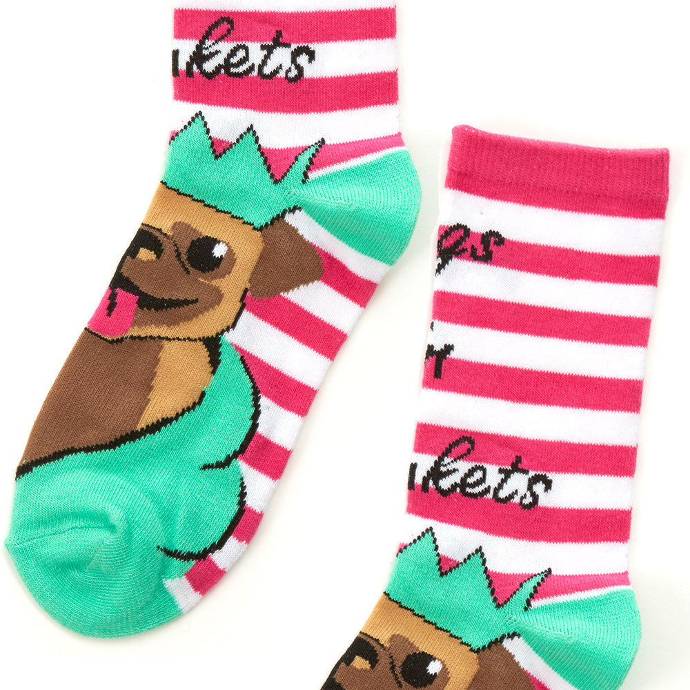 Ladies Christmas Pugs Cotton Socks