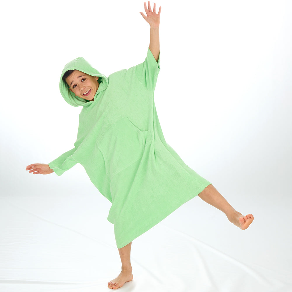 Kids Green Towel Poncho