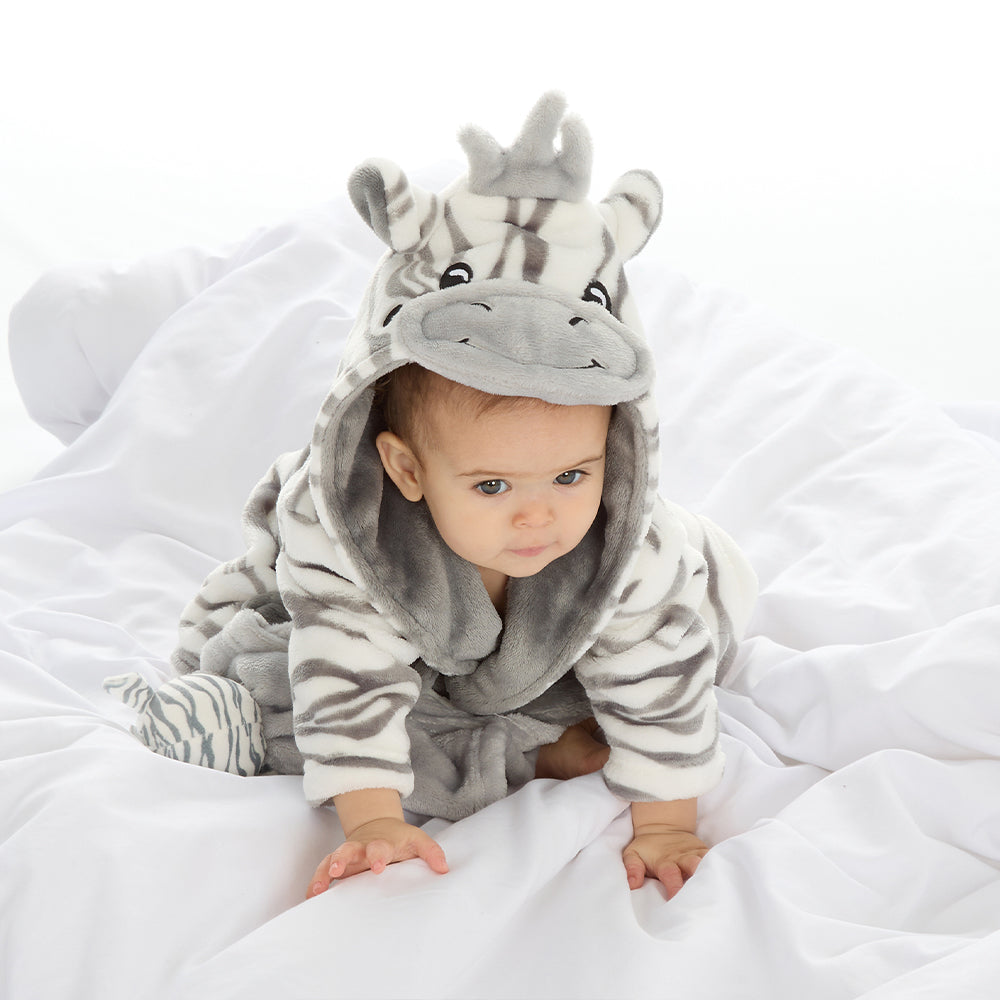 Baby Zebra Fleece Dressing Gown