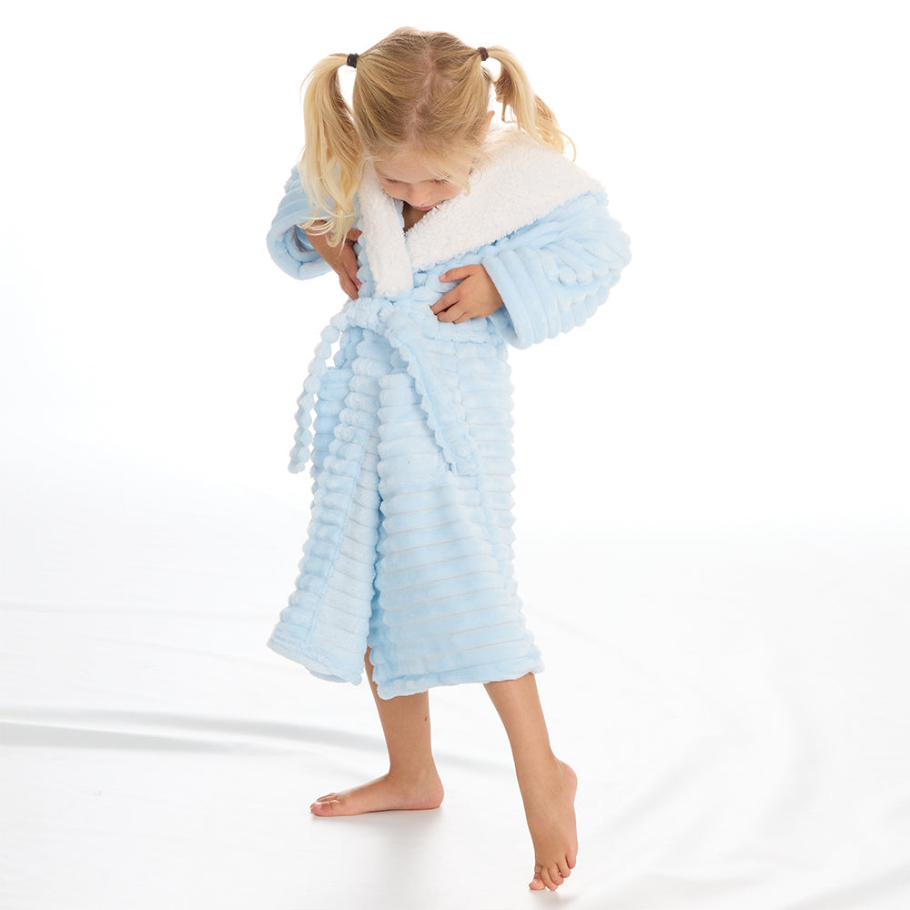 Infant Girls Sky Jacquard Dressing Gown