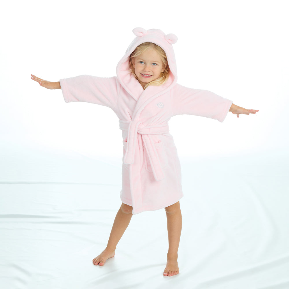 Infant Girls Pink Bear Ears Dressing Gown