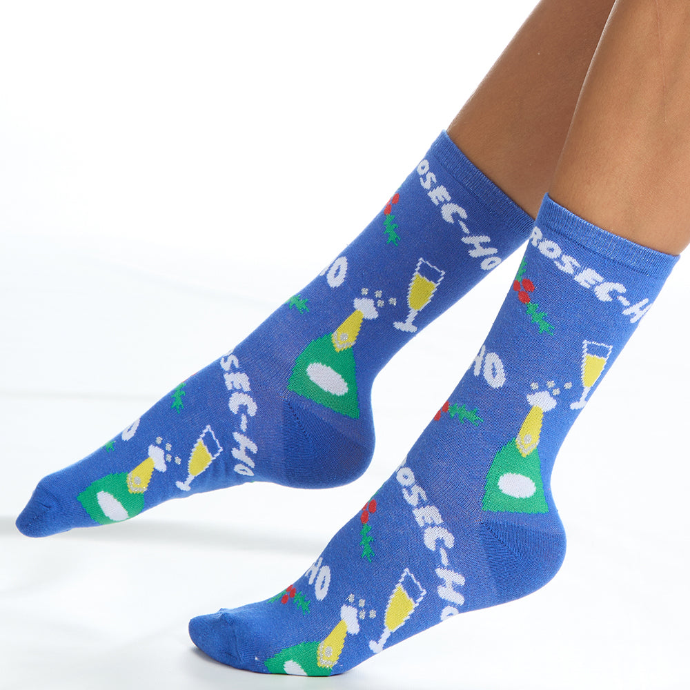 Ladies Christmas Prosec-Ho Cotton Socks