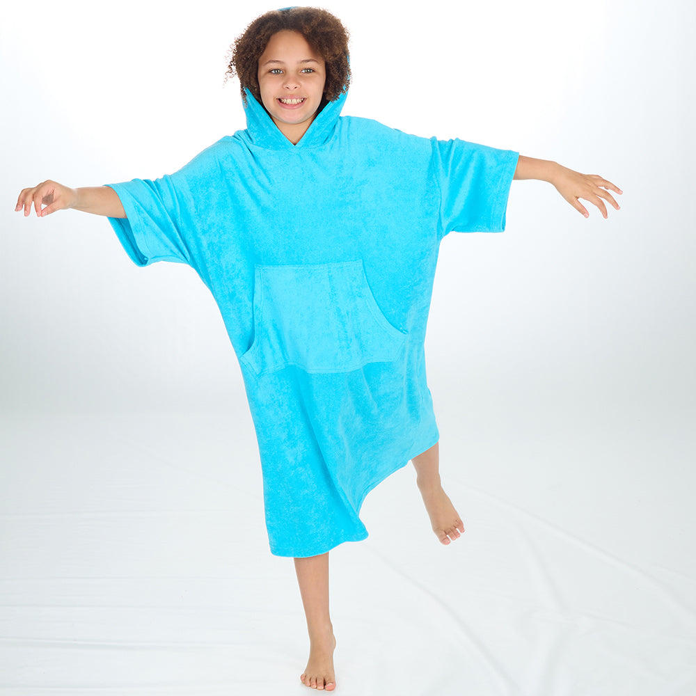 Kids Aqua Towel Poncho