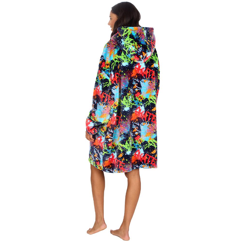 Ladies Graffiti Blanket Hoodie