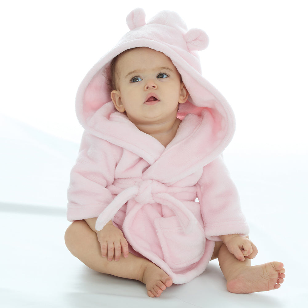 Baby Pink Bear Ears Dressing Gown