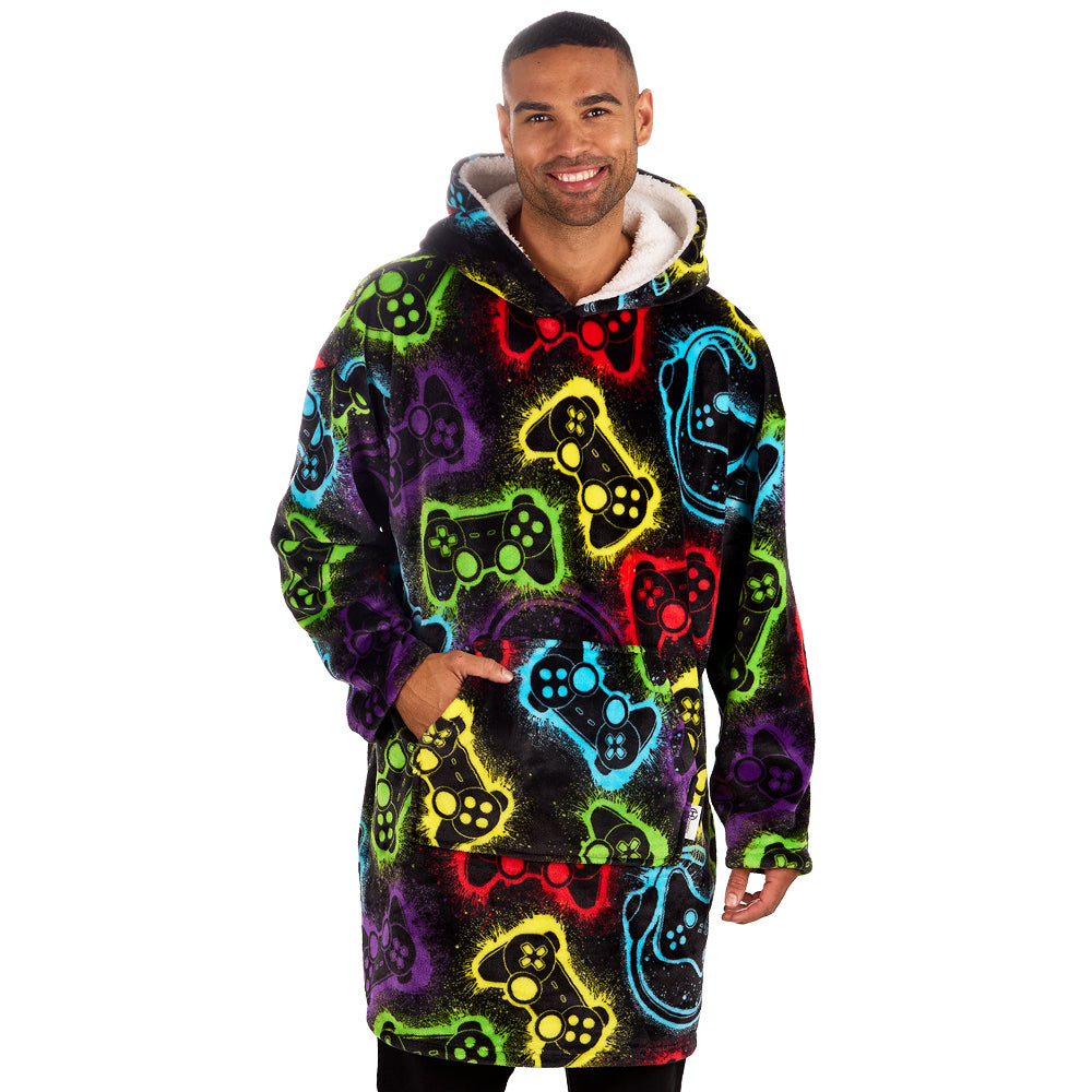 Mens Gaming Blanket Hoodie