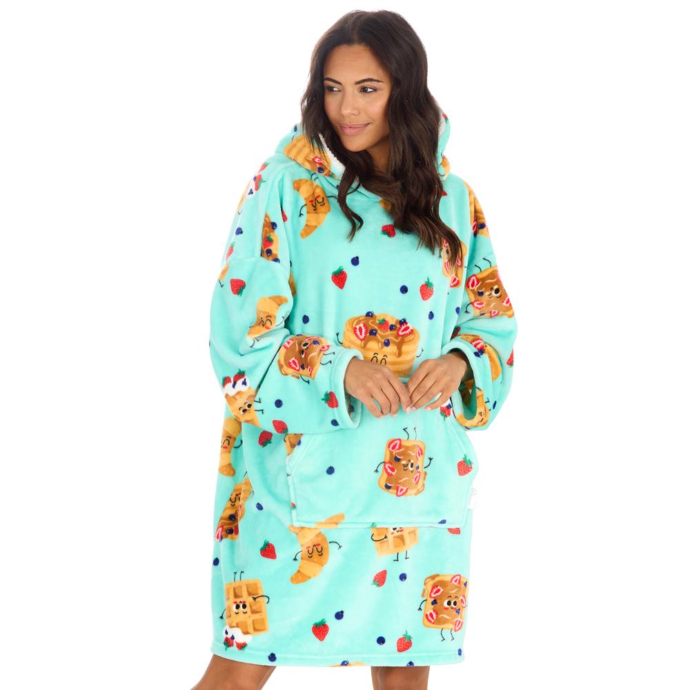 Ladies Brunch Mint Blanket Hoodie