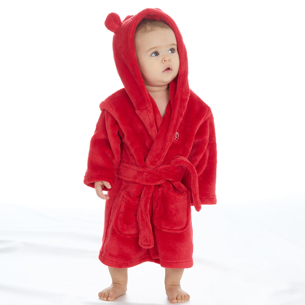 Baby Christmas Red Bear Ears Dressing Gown