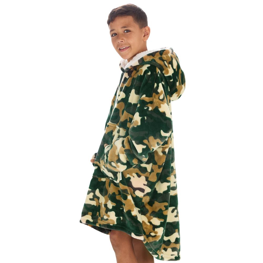 Boys Camouflage Blanket Hoodie