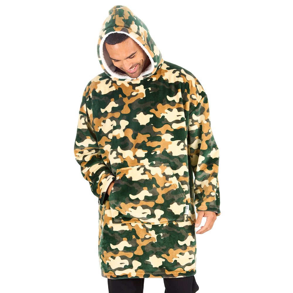 Mens Camouflage Blanket Hoodie