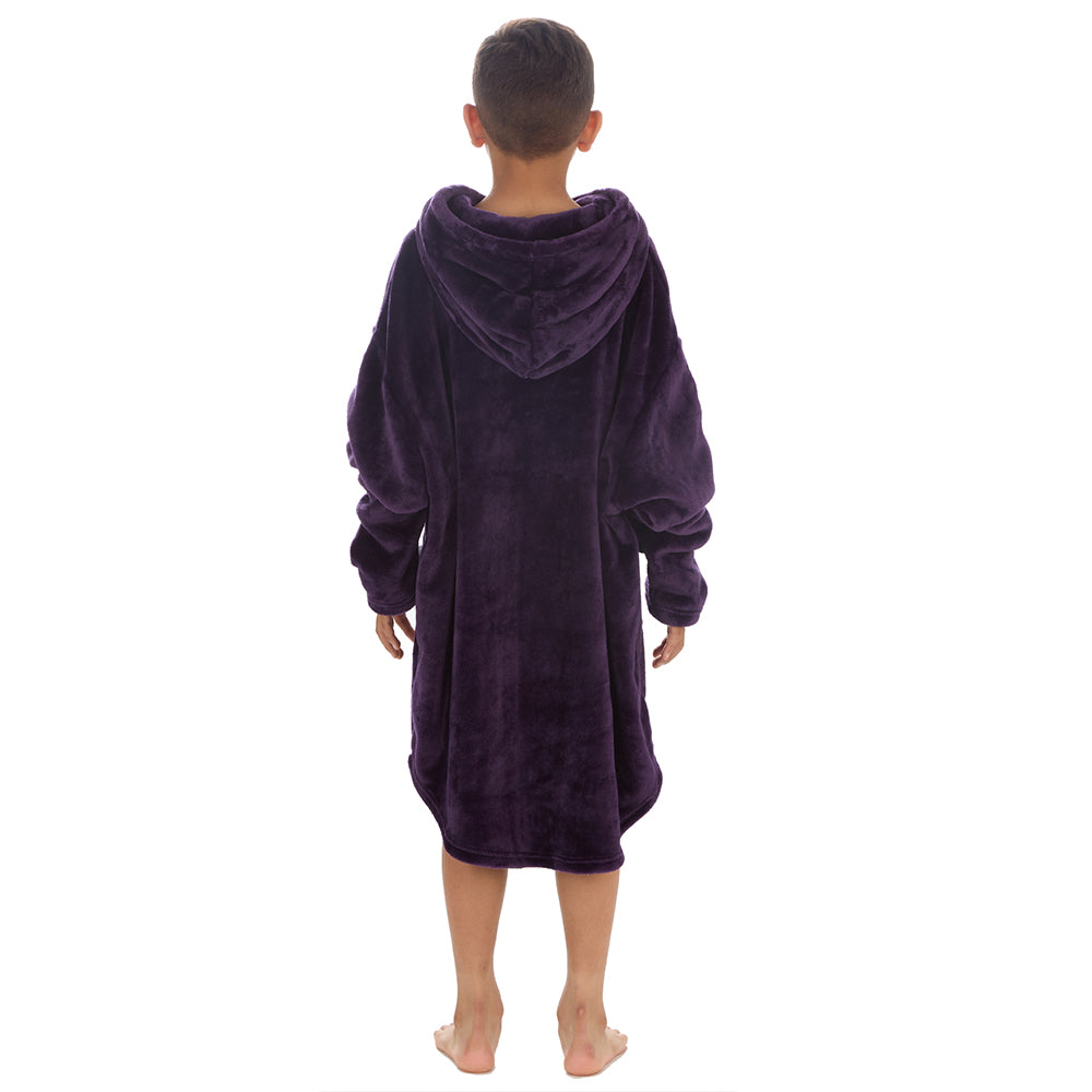 Boys Shimmer Plum Blanket Hoodie